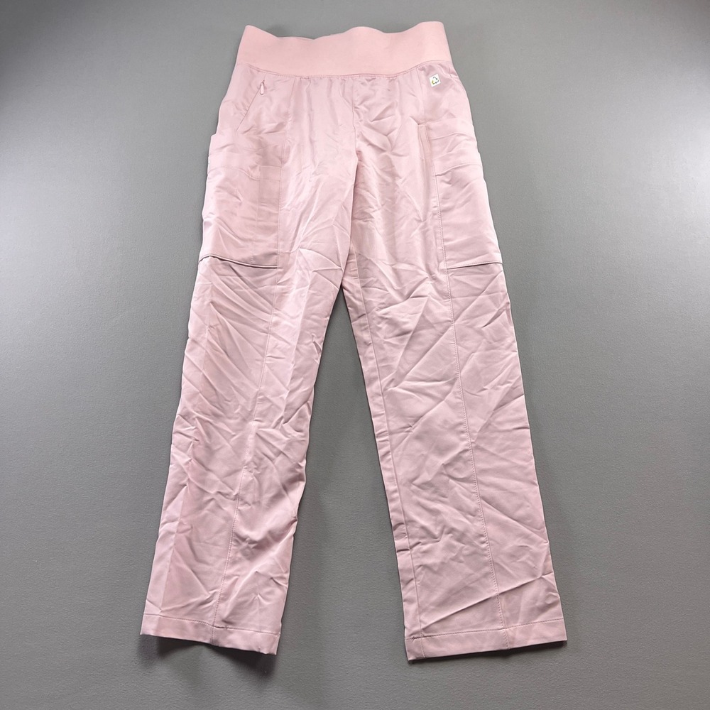 ReSurge Scrub Pants Womens Small Pink Cotton Stretch High Waist Medical Uniforms